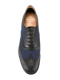 contrast panel derby shoes