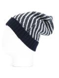 diagonal striped beanie