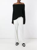 off-shoulders ribbed jumper