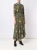 frill neck midi dress