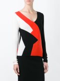 colour block knitted top