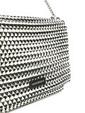contrast texture shoulder bag 