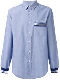 striped detail loose-fit shirt