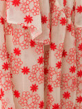 ruffle trim patterned dress