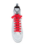 side zip hi-top sneakers