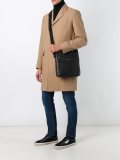 logo embossed messenger bag