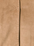 one-button suede jacket