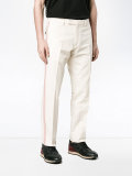 selvage trim chino trousers