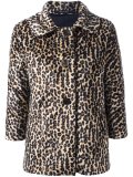 faux fur leopard print jacket