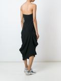 side gathered strapless dress