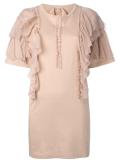 ruffle trim long T-shirt