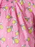 patterned ruffle blouse