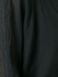 semi sheer cropped button down shirt
