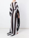 lace application striped kaftan