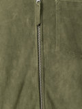 zipped suede jacket 