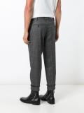 cuffed check trousers