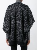 intarsia knit cape