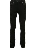 ruched hem skinny jeans