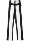 high waist striped trousers 