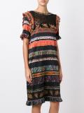 patterned fitted dress