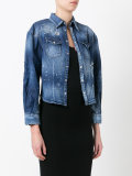 distressed denim jacket