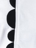 scalloped detailing asymmetric T-shirt