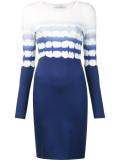 shibori print knit dress