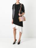 striped strap tote