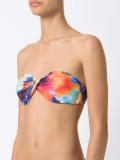 printed bandeau bikini top