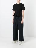 pleated peplum top