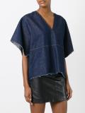 V neck denim top 