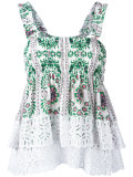 floral print pleated top 