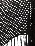 fishnet fringed shawl