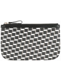 cube print clutch bag