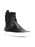 ruffled detail slip-on hi-tops
