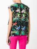 tropical print blouse