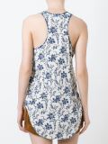 asymmetric paisley tank top