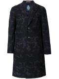 jacquard single breasted coat