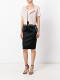 embroidery trim pencil skirt 