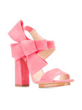 oversized bow sandals