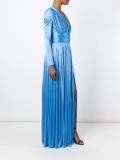 deep v-neck side slit gown
