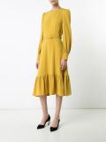 belted flared dress 