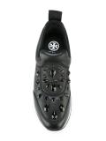 rhinestones embellished lace-up sneakers