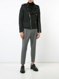zip up biker jacket