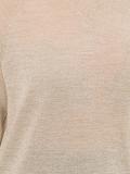 metallic knit blouse