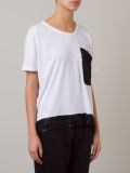 embroidered pocket blouse