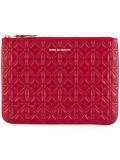 embossed zip wallet 