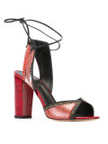 snakeskin effect sandals 