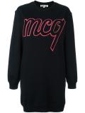 logo patch sweatshirt dress