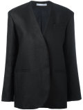 collarless blazer 